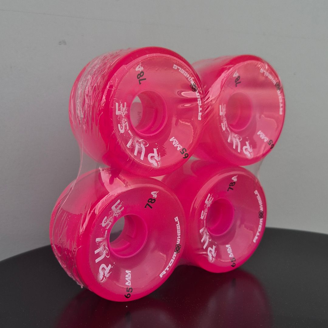 Atom Pulse Outdoor Roller Skate Wheels 78a 65mm Pink 4 Pack - Lucky Skates 