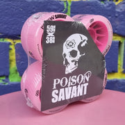 Atom Savant Poison Hybrid Roller Skate Wheels Pink 4 Pack - Lucky Skates