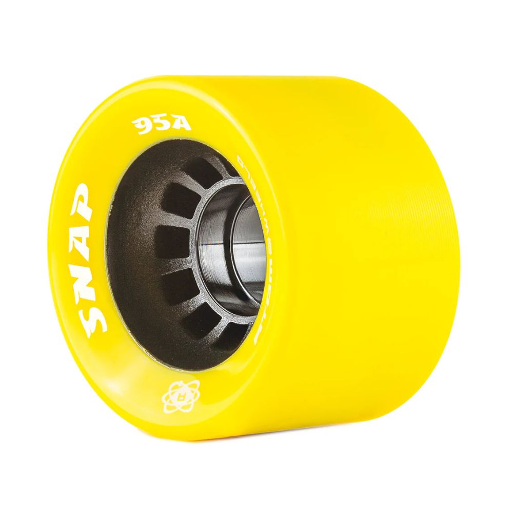 Atom Snap Yellow Indoor Roller Skate  Wheels 60mm 95A 4 pack - Lucky Skates 