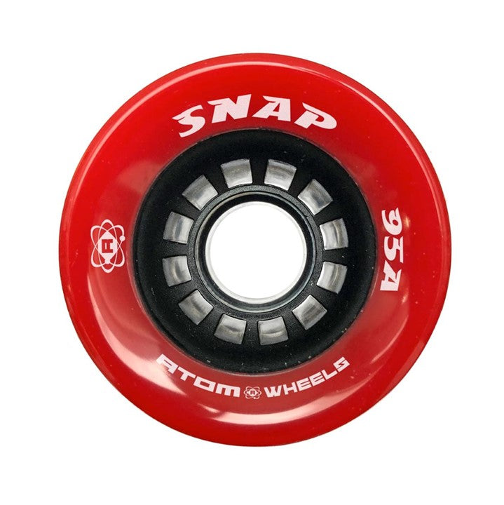 Atom Snap Indoor Quad Roller Skate Wheels Red - 4 Pack - Lucky Skates