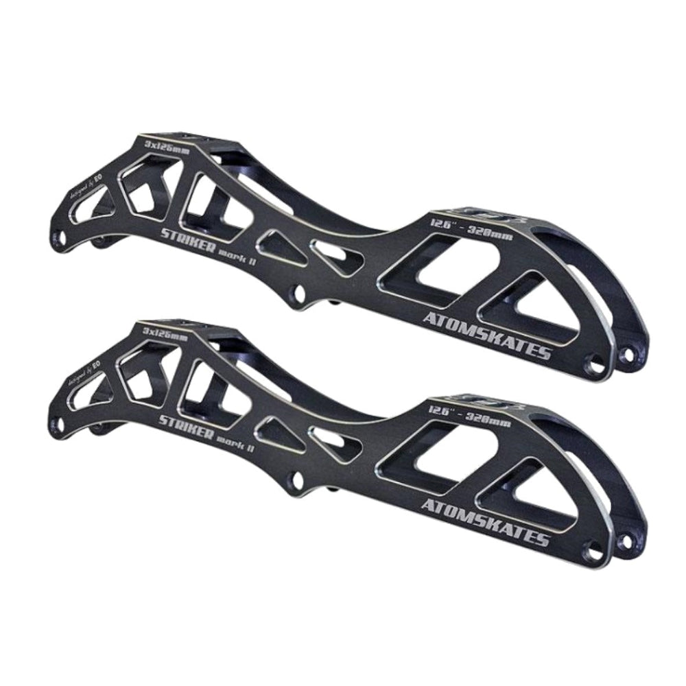 Atom Striker Mark 2 12.6" 125 Inline Skate Frames Black - Lucky Skates
