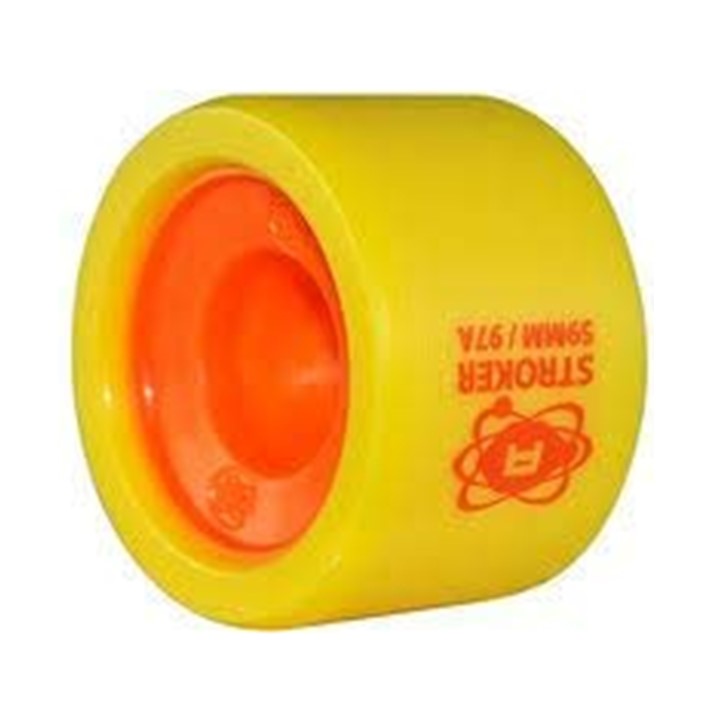 Atom Stroker Speed Roller Skate Wheels Yellow/Orange - 4 Pack - Lucky Skates