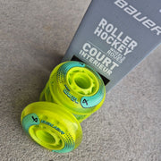 Bauer HiLo Court Inline Indoor Skate Wheel Yellow 76mm 76A 4 Pack - Lucky Skates