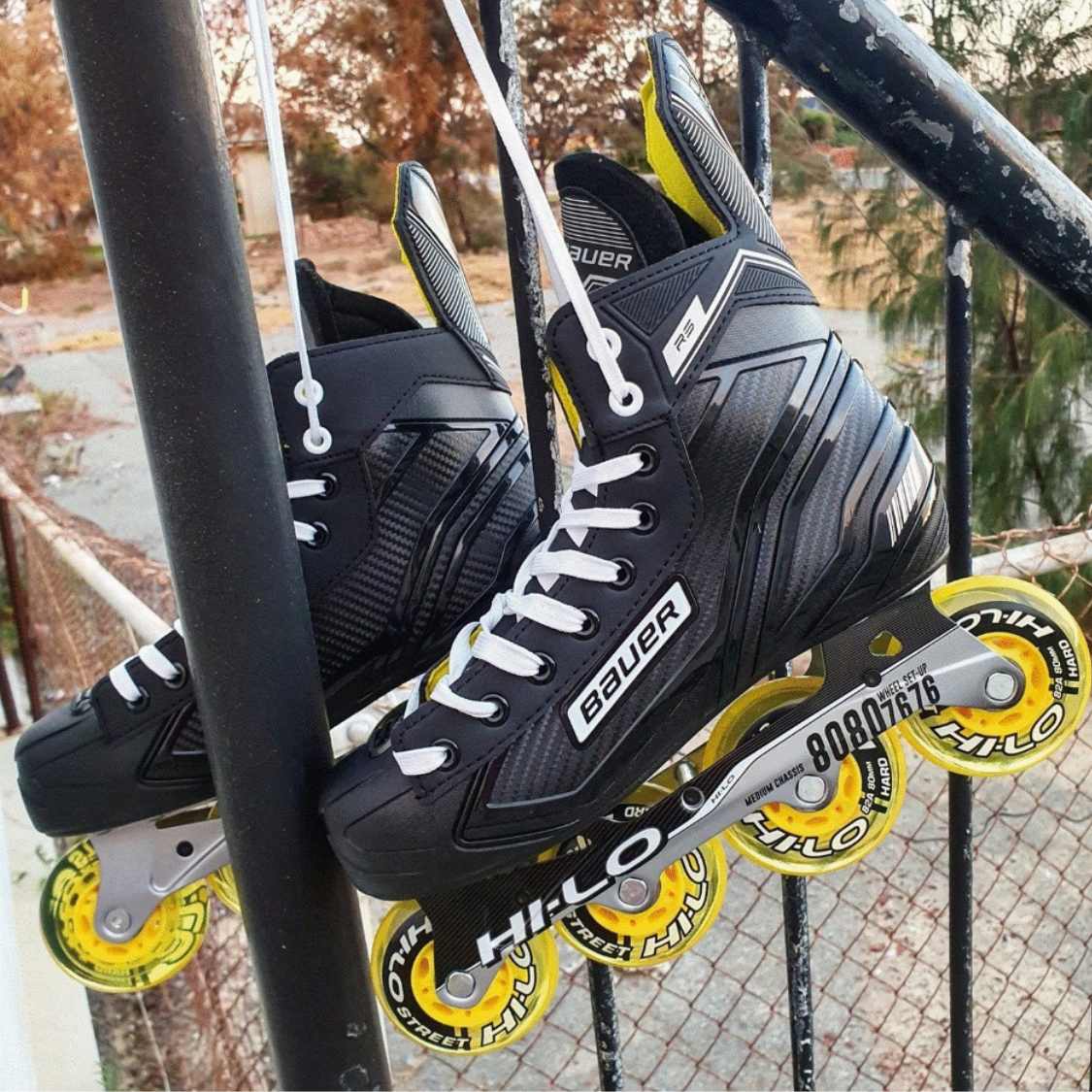 Bauer RS Roller Hockey Outdoor Senior Skates Yellow - Lucky Skates