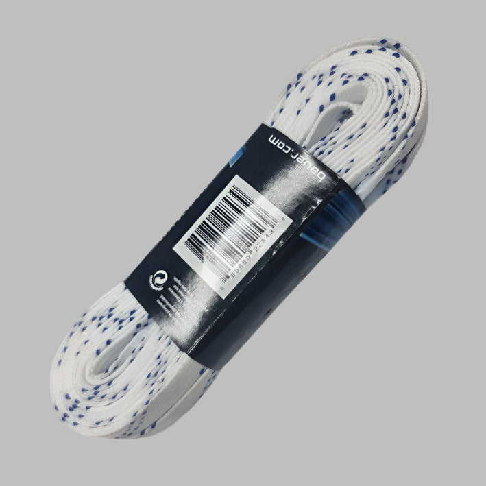 Bauer Waxed Ice Hockey Roller Hockey Laces 108" (274cm) White - Lucky Skates