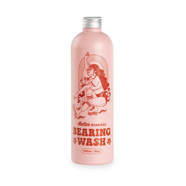 pink bottle of bearing wash