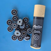 Better Bearings Ceramic Skate Bearings Flash Lightnings Black - 16 Pack - Lucky Skates
