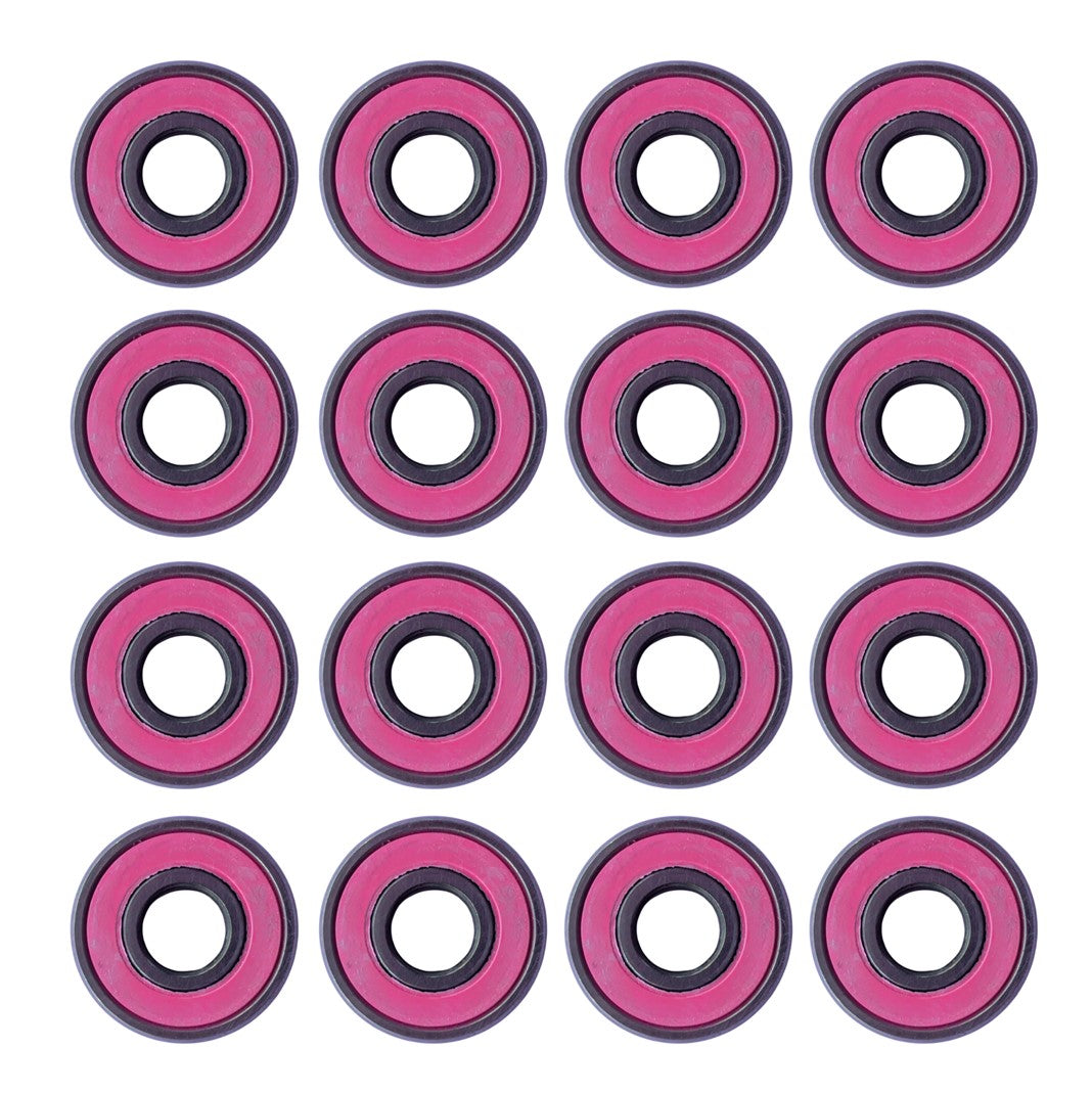 Better Bearings Rock Solids Skate Bearings Pink - 16 Pack- Lucky Skates