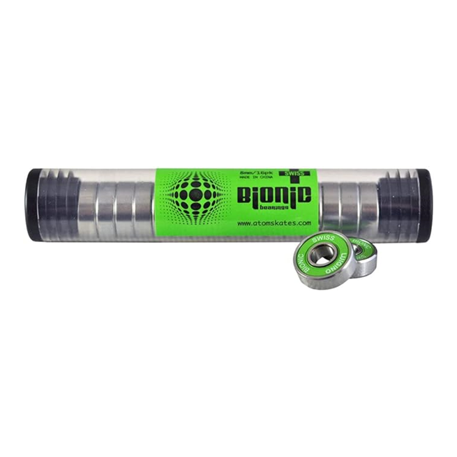 Bionic Swiss Skate Bearings Green 16 Pack - Lucky Skates