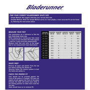 bladerunner inline skate size chart 