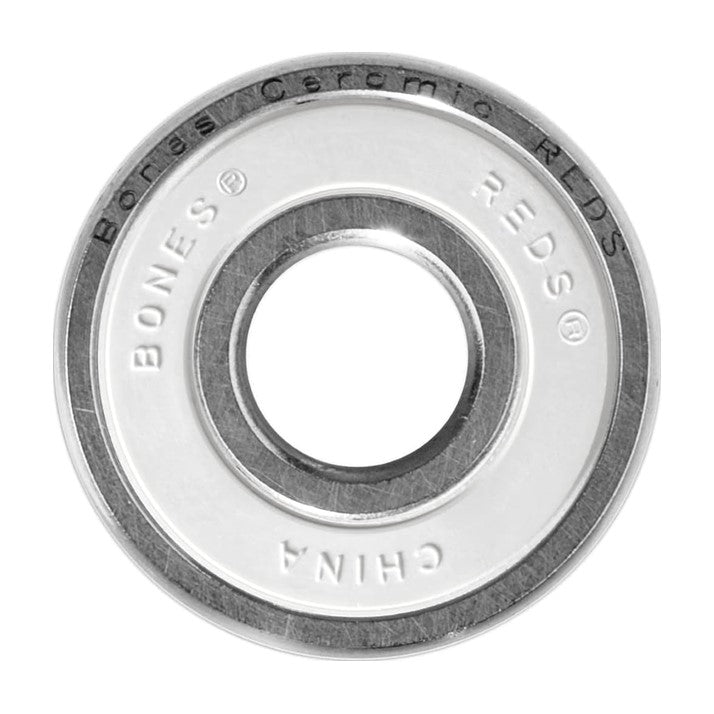 Bones Ceramic Super Reds White Skate Bearing 608 8mm - Lucky Skates