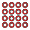 sixteen red shielded skate bearings