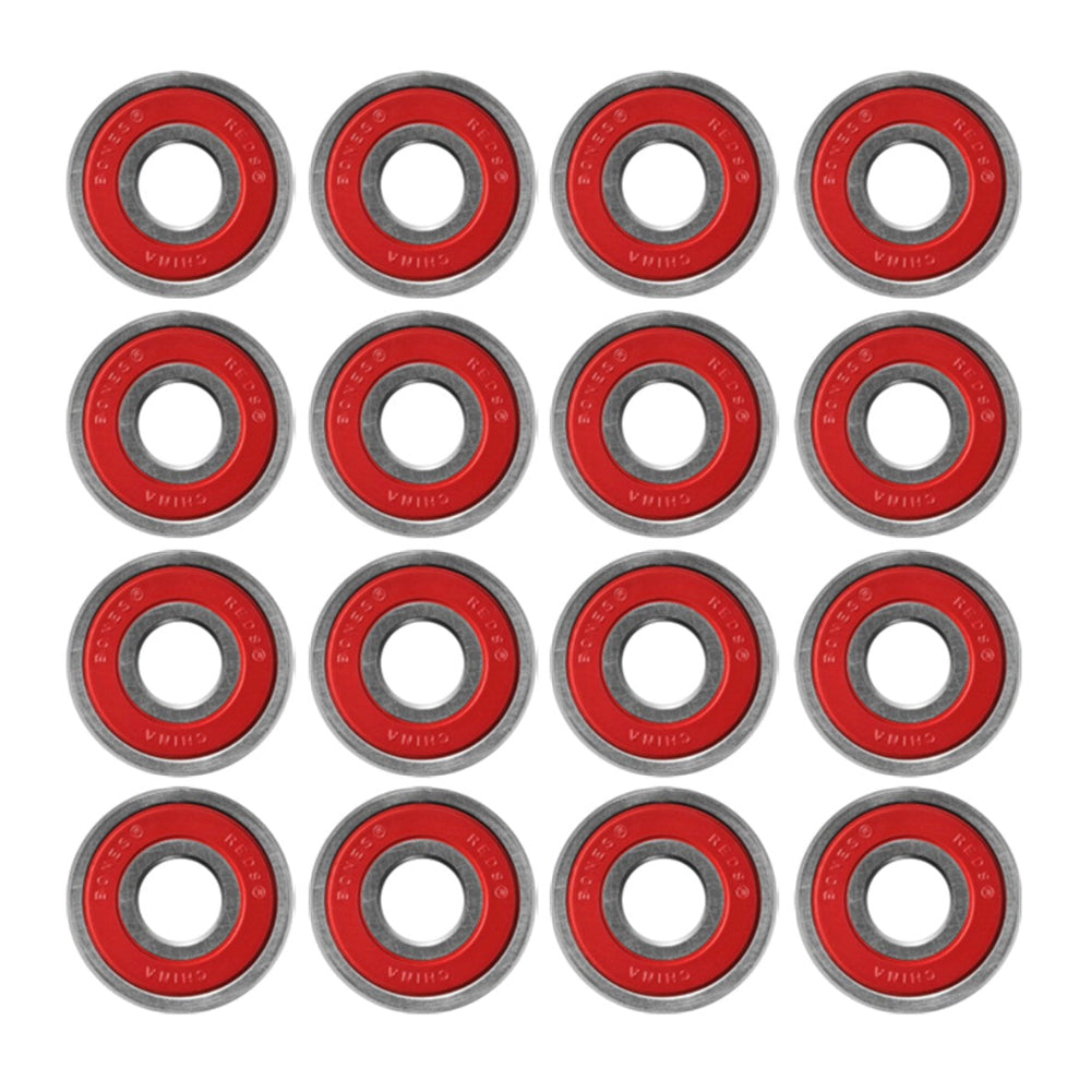 Bones Reds China Skate Bearings 16 Pack 608 8mm - Lucky Skates