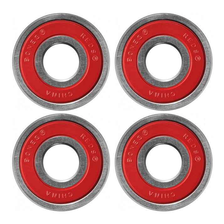 Bones China Reds Skate Bearings Red - 4 Pack - Lucky Skates