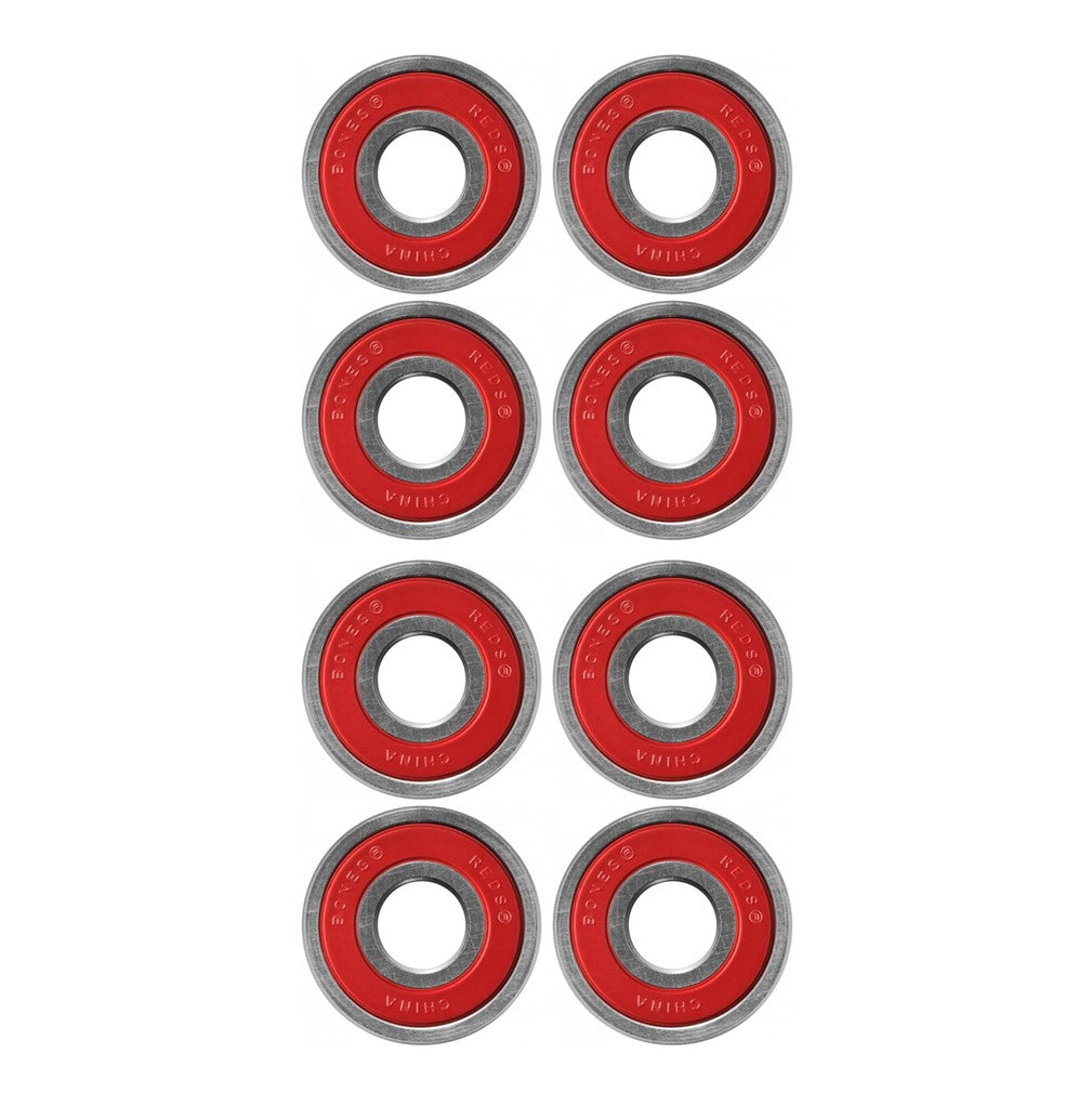 Bones Reds Skate Bearings Red - 8 Pack - Lucky Skates