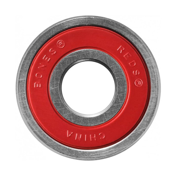 Bones Reds Skate Bearings Red 608 8mm - Lucky Skates