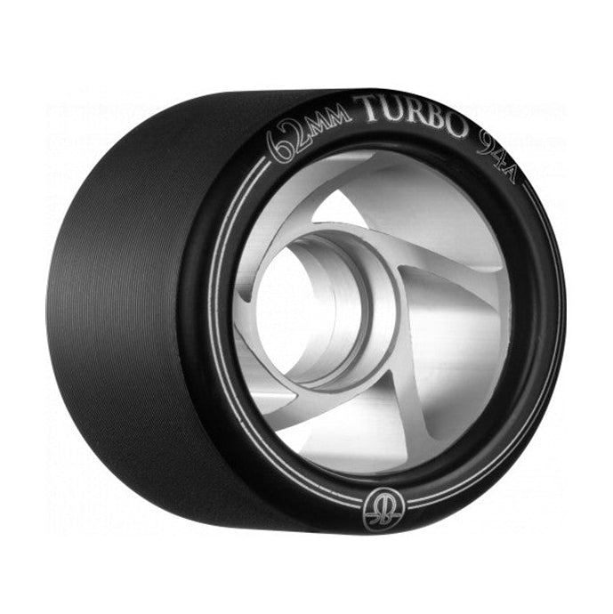 Bones Turbo Alloy Roller Skate Indoor Wheels Black - 8 Pack - Lucky Skates