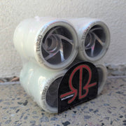 Bones Turbo Alloy Indoor Roller Skate Wheels White 62mm 101A - 8 Pack - Lucky Skates