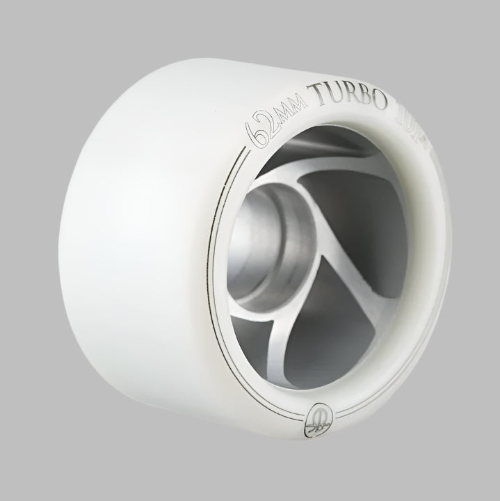 Bones Turbo Alloy Indoor Roller Skate Wheels White - 8 Pack - Lucky Skates