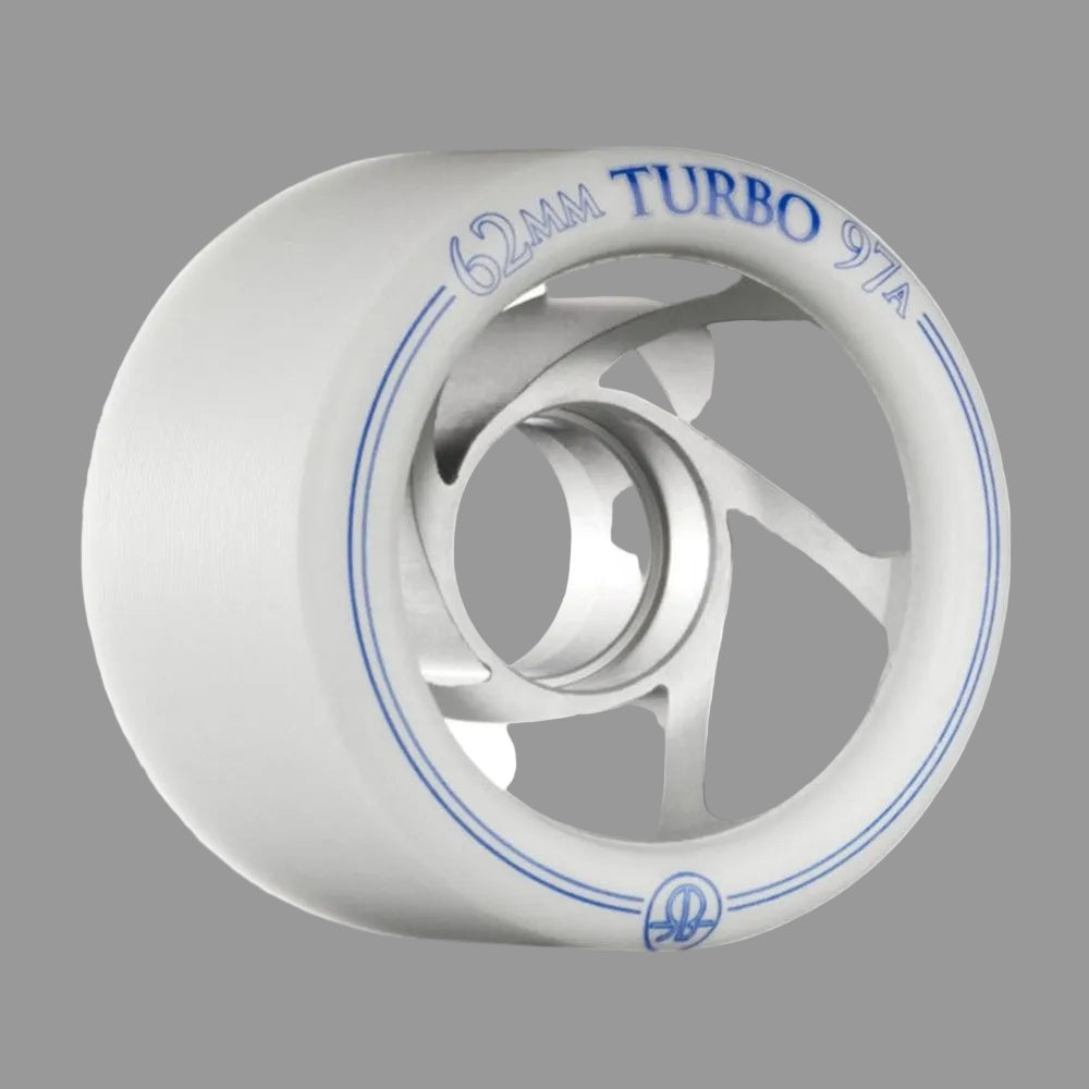 Bones Turbo Alloy Roller Skate Indoor Wheels White 97a 62mm - Lucky Skates
