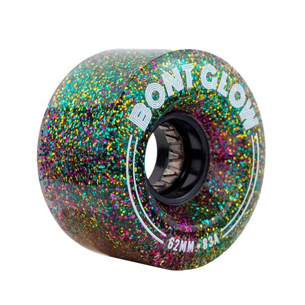 Bont Light Up Glow Metrocity LED Hybrid Multicoloured Glitter Roller Skate Wheels 83a - Lucky Skates