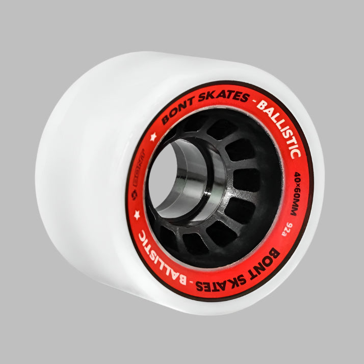 Bont Ballistic White Indoor Quad Roller Skate Speed Wheels -4 Pack - Lucky Skates