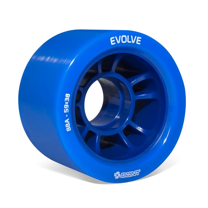 Bont Evolve Blue Indoor Roller Skate Wheels 88A 59mm Blue - Lucky Skates