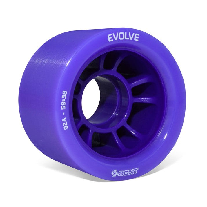 Bont Evolve Purple Indoor Roller Skate Wheels 92A 59mm Purple - Lucky Skates