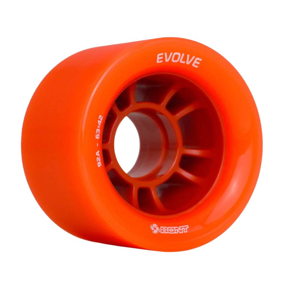 Bont Speed Evolve 92A 62mm x 42mm Orange Roller Skate Wheels 4 pack - Lucky Skates 