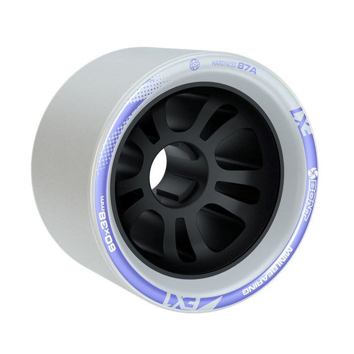 Bont FX1 Mini Bearing Roller Skate Wheels White 87A 60mm - Lucky Skates