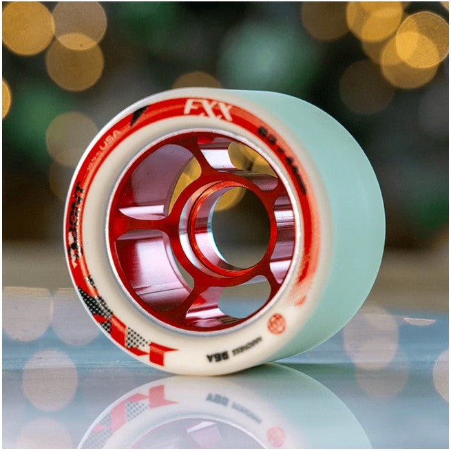Bont FXX Speed Alloy Indoor Roller Skate Wheels Off White 63mm 96A - 4 Pack - Lucky Skates