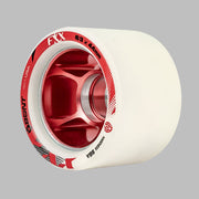 Bont FXX Speed Alloy Indoor Roller Skate Wheels Off White With Red Alloy Hub - 4 Pack -  Lucky Skates