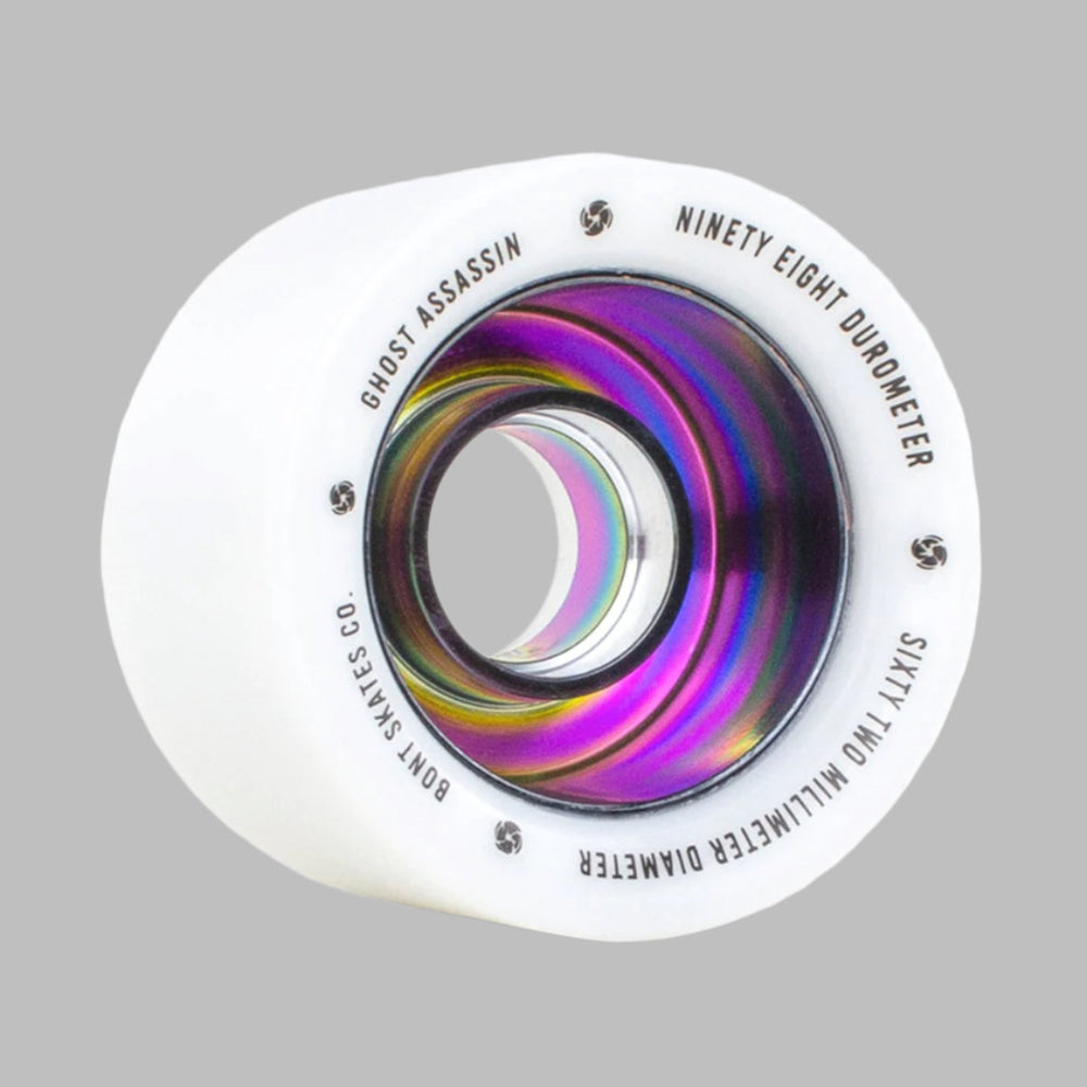 Bont Ghost Assassin Alloy White Indoor Roller Skate Wheels - 4 Pack - Lucky Skates