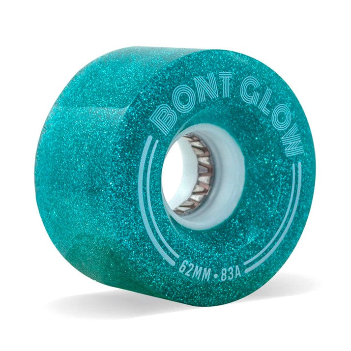 Bont Light Up Glow LED Outdoor Hybrid Roller Skate Wheels Chameleon Green 83A 62mm - Lucky Skates