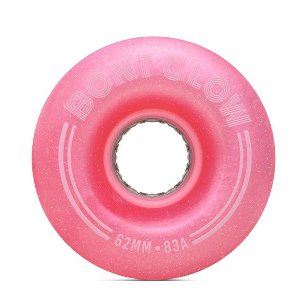 Bont Light Up Glow Cherry Blossom Pink Roller Skate LED Wheels 83A 62mm - Lucky Skates