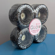 Bont Light Up Glow Obsidian Black Glitter LED Roller Skate Wheels - 4 Pack - Lucky Skates