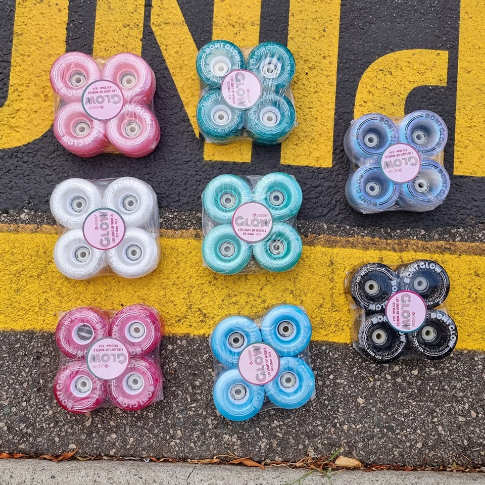 Bont Light Up Glow LED Roller Skate Wheels 62mm 83A - Lucky Skates