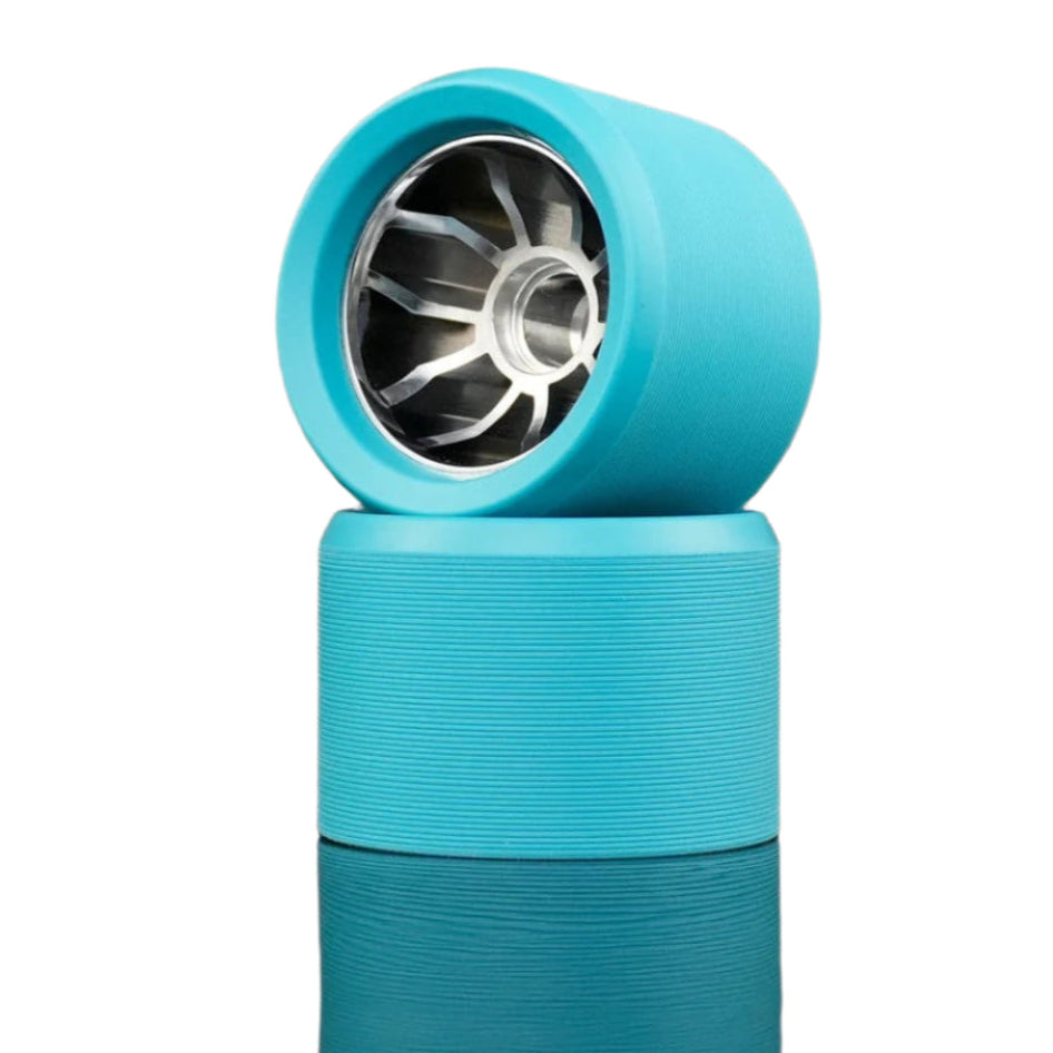 Bont Nio 3 Alloy Indoor Roller Skate Wheels Teal 96a 63mm x 44mm - Lucky Skates