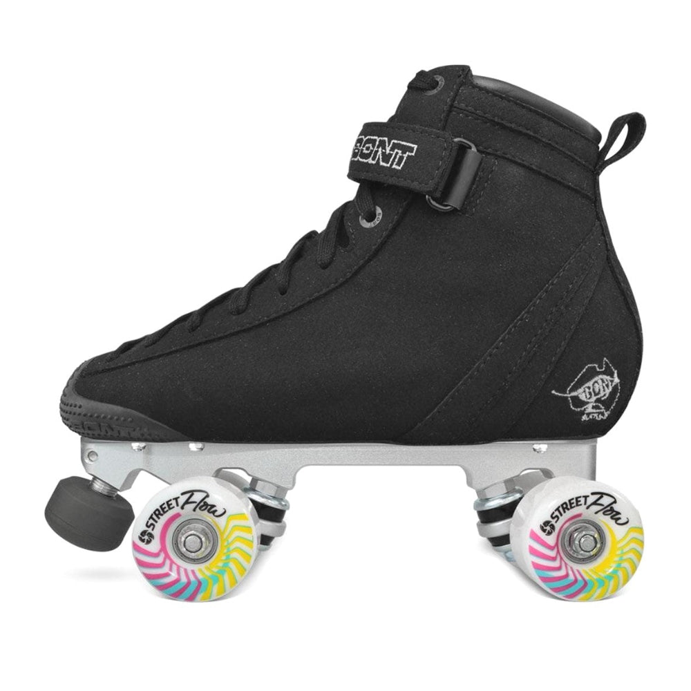 Bont Parkstar Vegan Tracer Flow Roller Skates Black Vegan Leather Suede - Lucky Skates