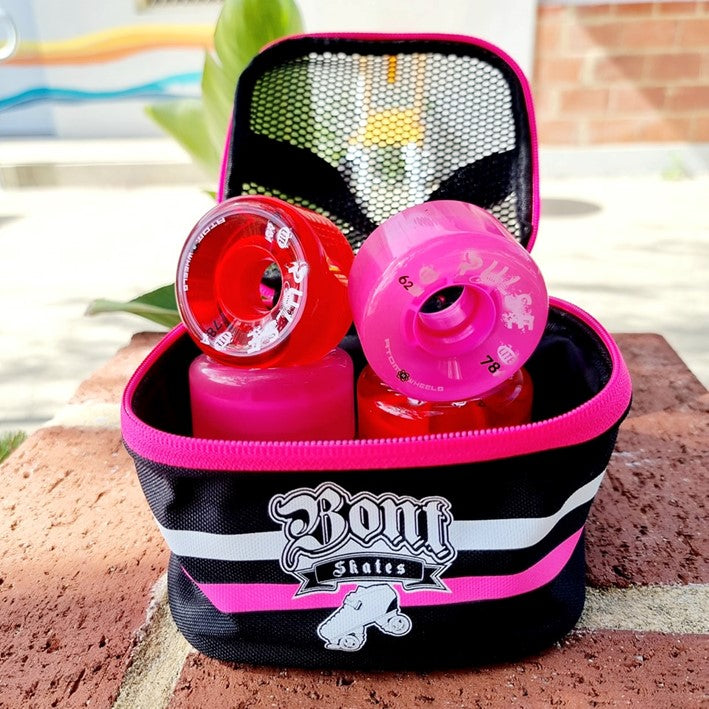 Bont Quad Roller Skate Wheel Bag Pink - Lucky Skates