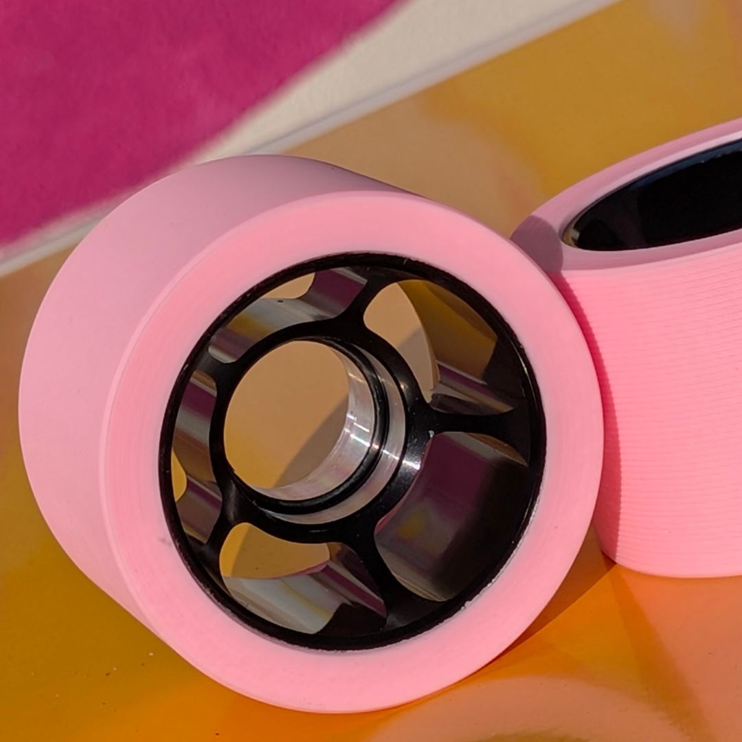 Bont Royal Assassin Alloy Rolller Skate Wheels Baby Pink Black 96a 59mm - Lucky Skates 