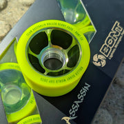 Bont Royal Assassin Roller Skate Alloy Wheels Yellow Green World Cup Australia 96A - Lucky Skates 