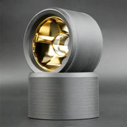 Bont Royal Assassin Maximus Roller Skate Wheels 70mm Black on Gold Hub 96A - 8 pack - Lucky Skates 