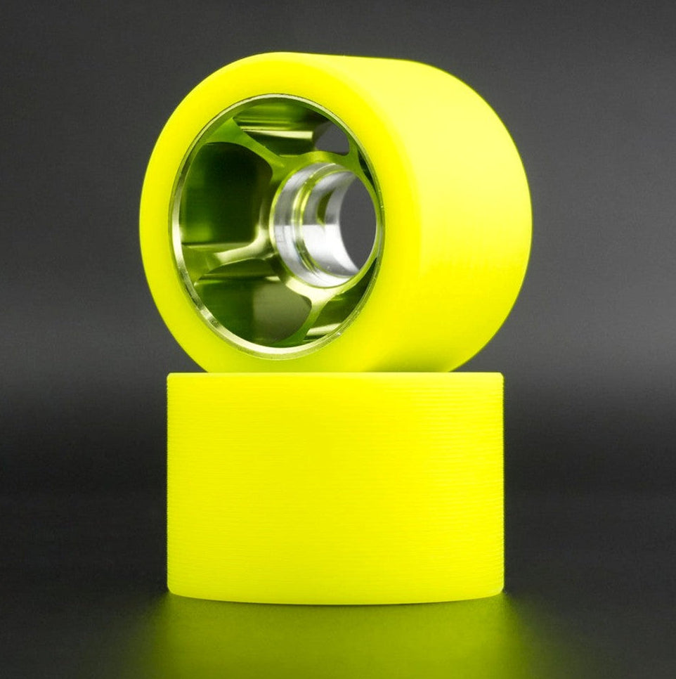 Bont Royal Assassin Roller Skate Alloy Wheels Yellow Green 92A 96A - Limited Edition - Lucky Skates