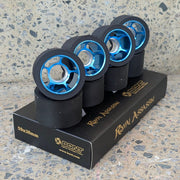 8 Pack black wheels with blue aluminium hubs Bone Royal Assassins -  Lucky Skates 