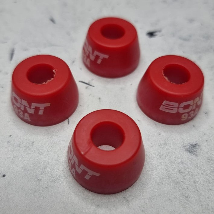 Bont Quad Roller Skate Conical Top Cushions Red 93A X-Hard - Lucky Skates