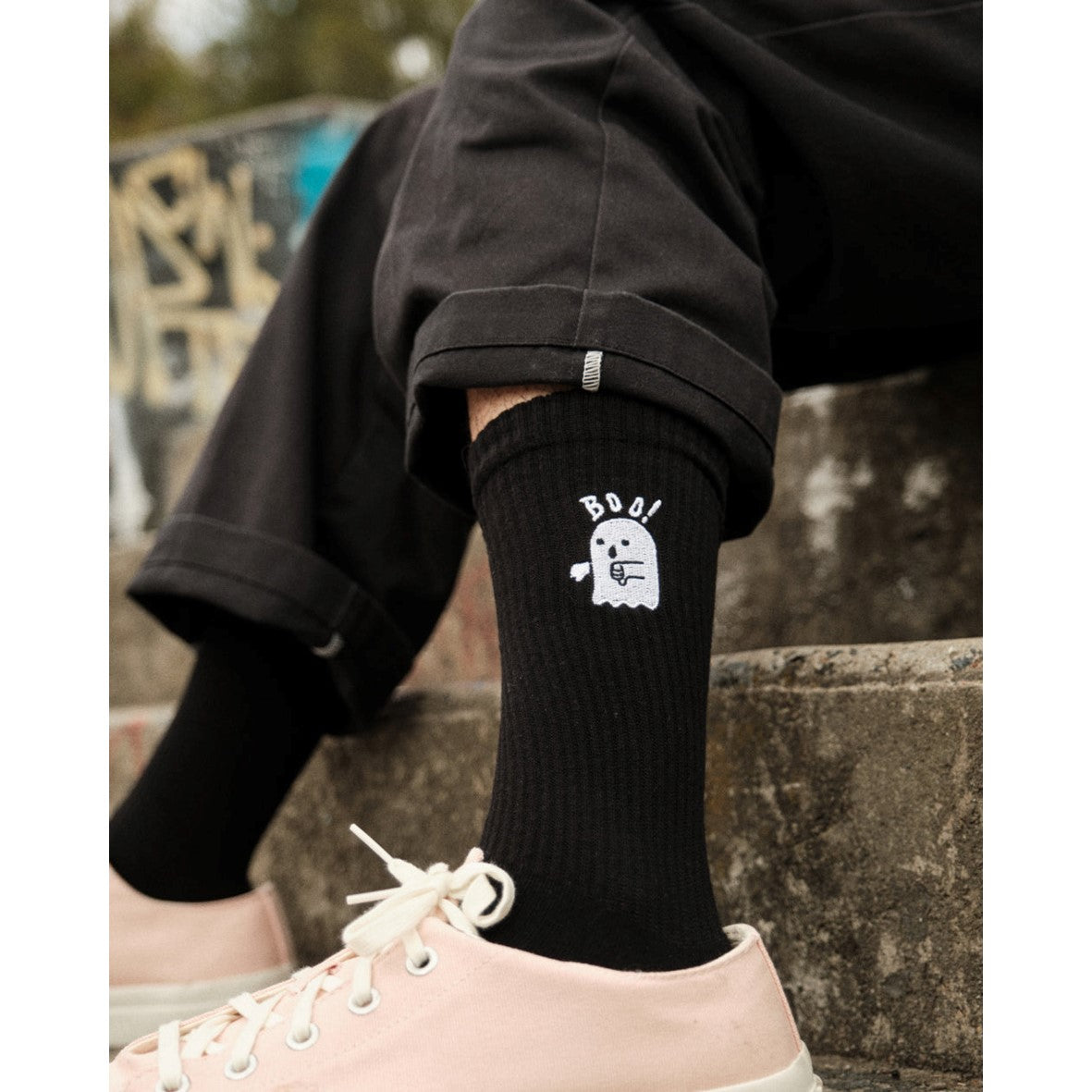 Boo Ghost Crew Socks