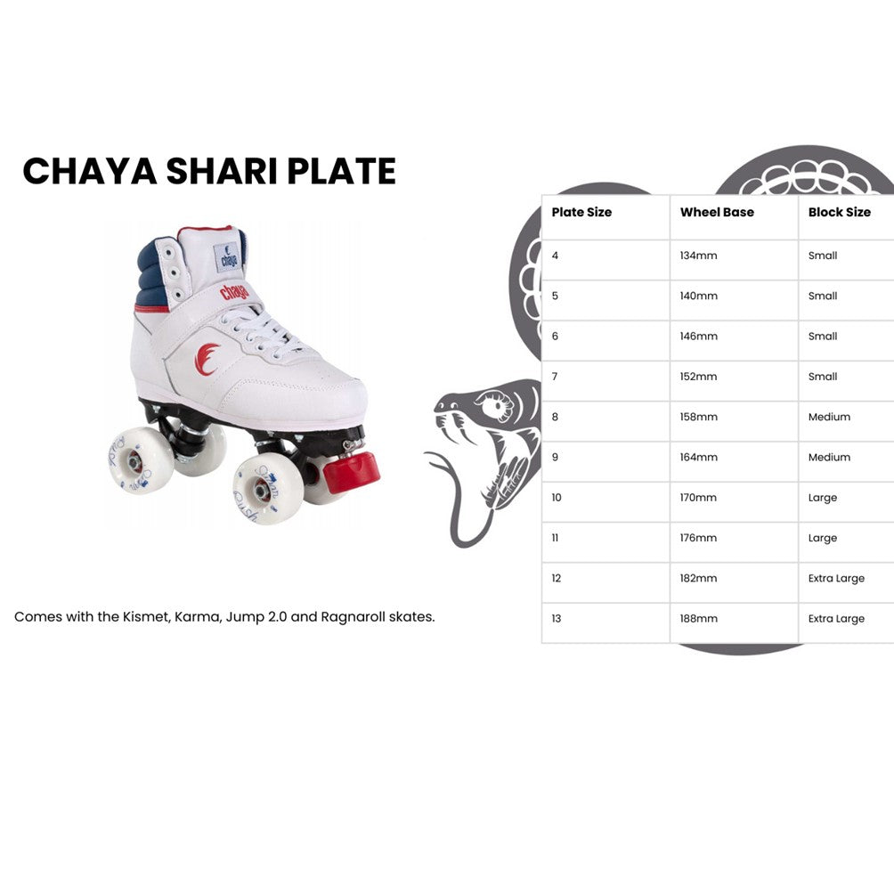 Brunny P.O. Red Grind Blocks 3056 Chaya Shari Plate Size Chart - Lucky Skates