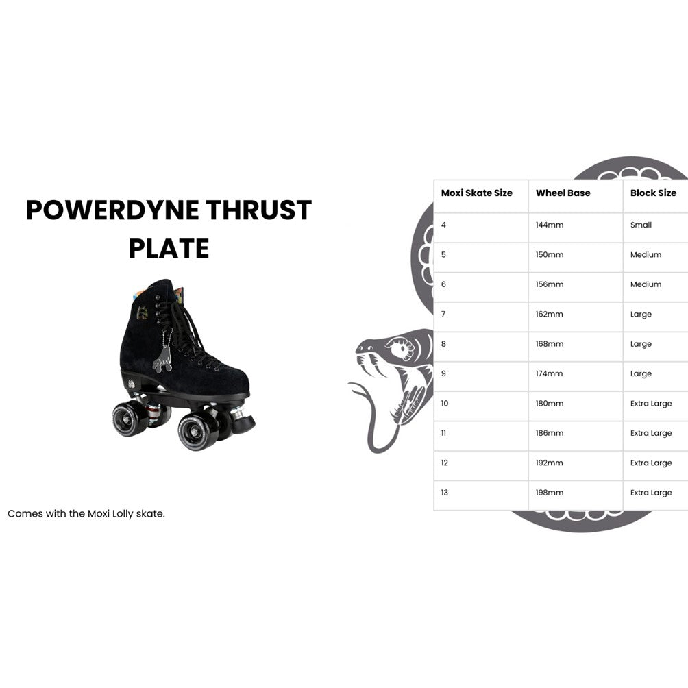 Brunny P.O. Red Grind Blocks 3056 Powerdyne Thrust Plate Size Chart- Lucky Skates