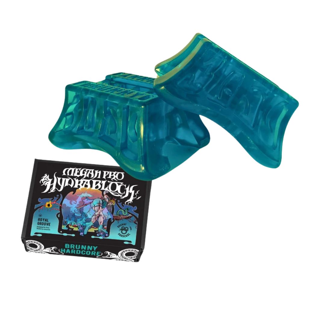 Brunny Hardcore Pro Grind Blocks for Roller Skates Clear blue - Lucky Skates 